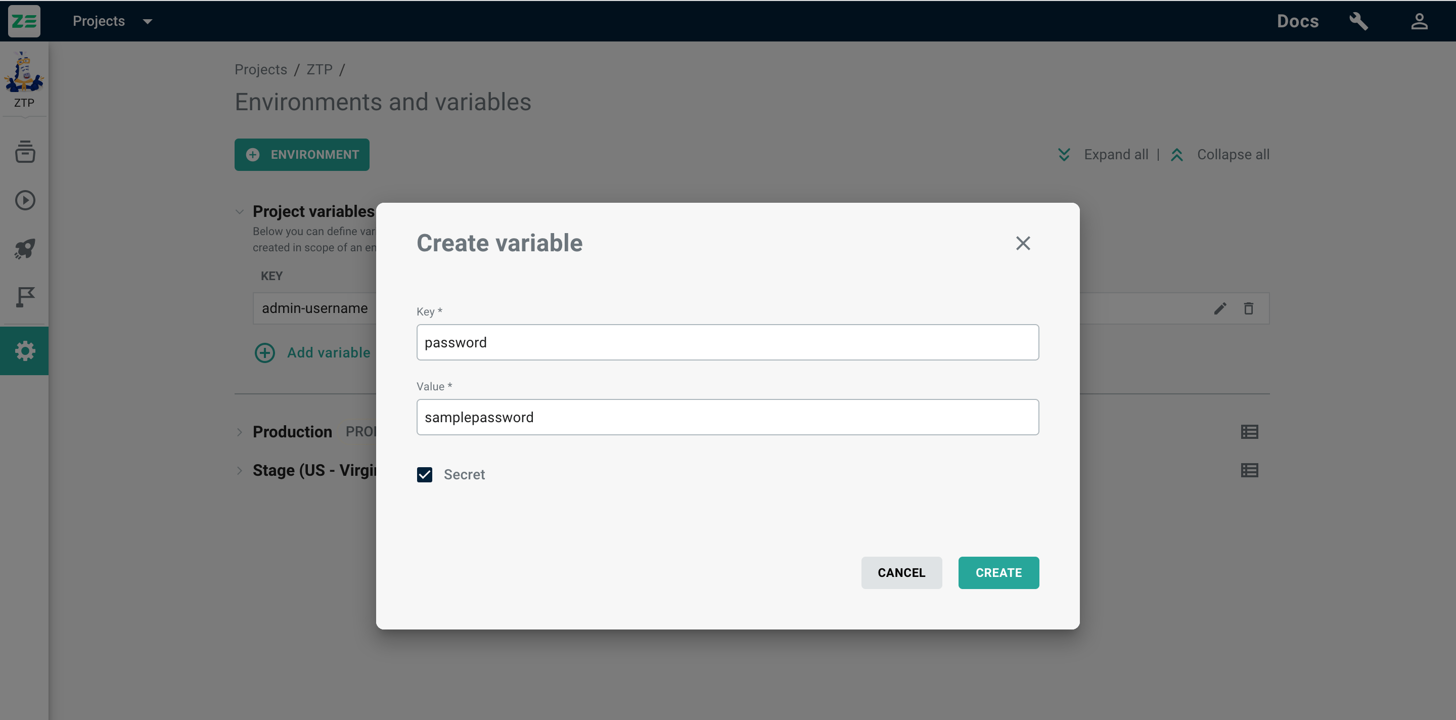 Add variable